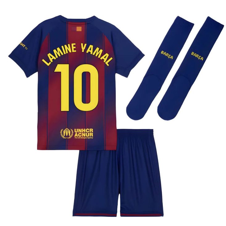 Barcelona Hemmaställ Barn 2025/26 Lamine Yamal #10 Fotbollströja